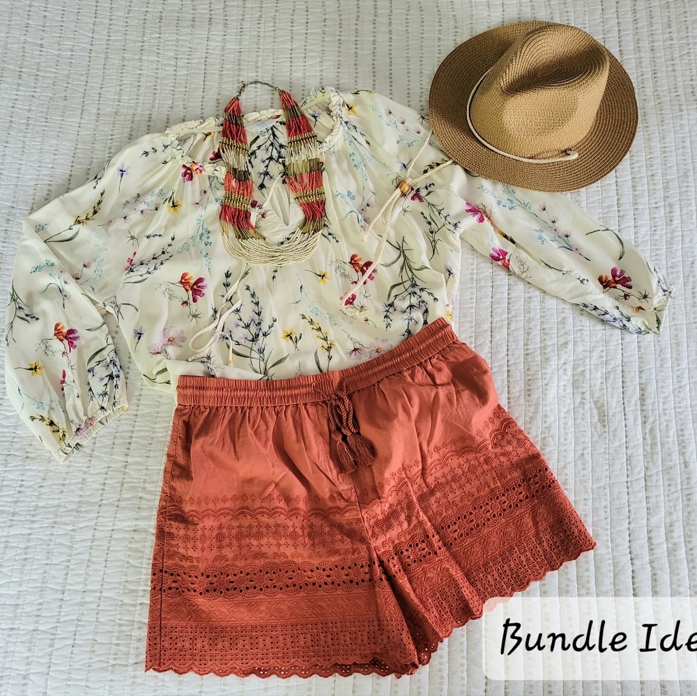 Floral peasant blouse
